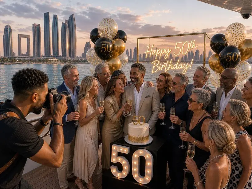Celebration on deck